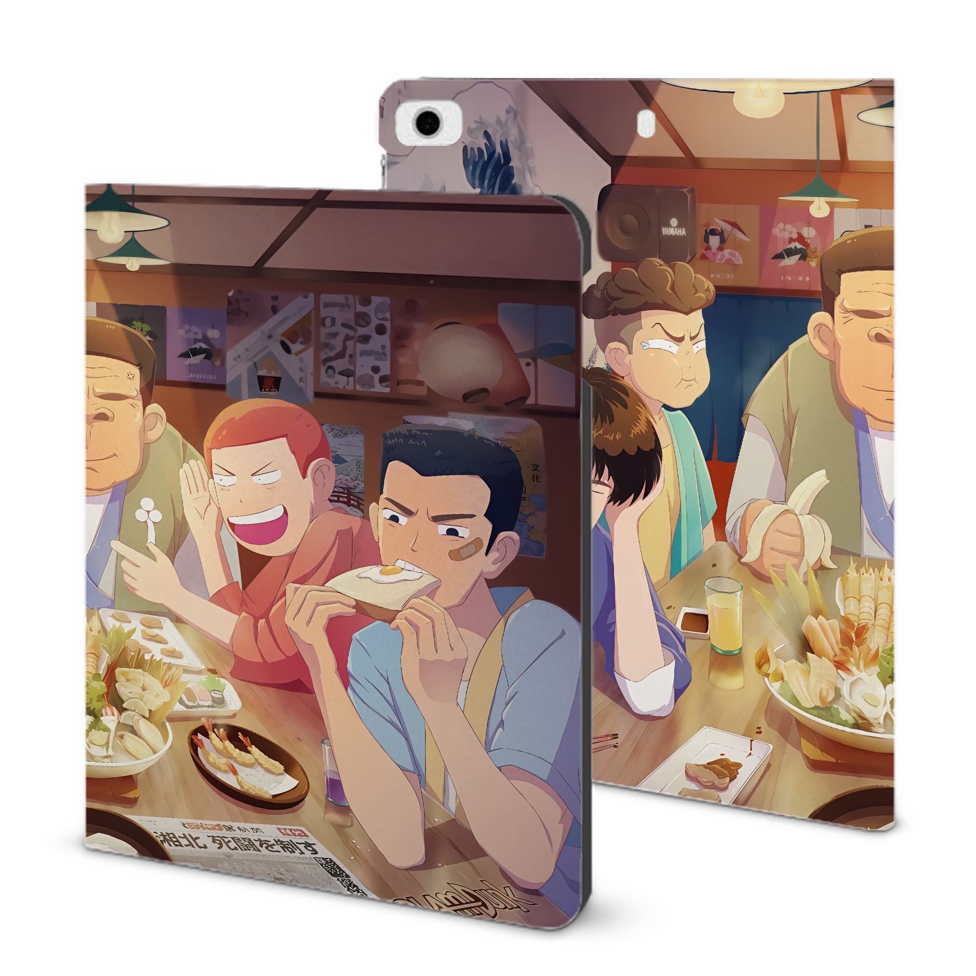 （画像用） SLAM DUNK／スラムダンク IPad ケース ブック型 PUレザー TPU 耐衝撃 軽量 薄型 ペン収納なし 全面保護 IPad 各モデル対応